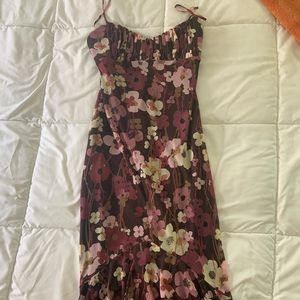 vintage floral midi dress